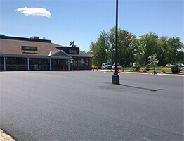 Commercial parking lot paving before and after