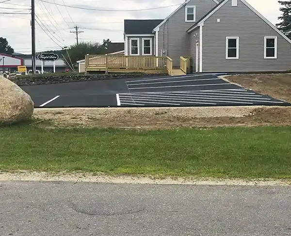 Parking lot after paving